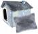 Cusca pentru pisici sau caini de talie mica, pentru interior, din catifea si bumbac, perna inclusa, 52x43x50cm Household NewTrend