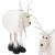 Figurina Craciun, Ren alb cu fular, inaltime 48cm Household NewTrend