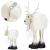 Figurina Craciun, Ren alb cu fular, inaltime 48cm Household NewTrend