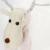 Figurina Craciun, Ren alb cu fular, inaltime 48cm Household NewTrend