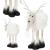 Figurina Craciun, Ren alb cu fular, inaltime 48cm Household NewTrend