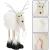Figurina Craciun, Ren alb cu fular, inaltime 48cm Household NewTrend