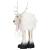 Figurina Craciun, Ren alb cu fular, inaltime 48cm Household NewTrend