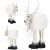 Figurina Craciun, Ren alb cu fular, inaltime 48cm Household NewTrend