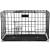 Cusca pentru animale, 2 usi, Pliabila din metal, XL, Negru, 93x67x56 cm Household NewTrend
