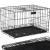 Cusca pentru animale, 2 usi, Pliabila din metal, XL, Negru, 93x67x56 cm Household NewTrend