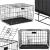 Cusca pentru animale, 2 usi, Pliabila din metal, XL, Negru, 93x67x56 cm Household NewTrend