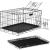 Cusca pentru animale, 2 usi, Pliabila din metal, XL, Negru, 93x67x56 cm Household NewTrend