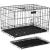 Cusca pentru animale, 2 usi, Pliabila din metal, XL, Negru, 93x67x56 cm Household NewTrend