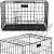 Cusca pentru animale, 2 usi, Pliabila din metal, XL, Negru, 93x67x56 cm Household NewTrend