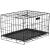 Cusca pentru animale, 2 usi, Pliabila din metal, XL, Negru, 93x67x56 cm Household NewTrend