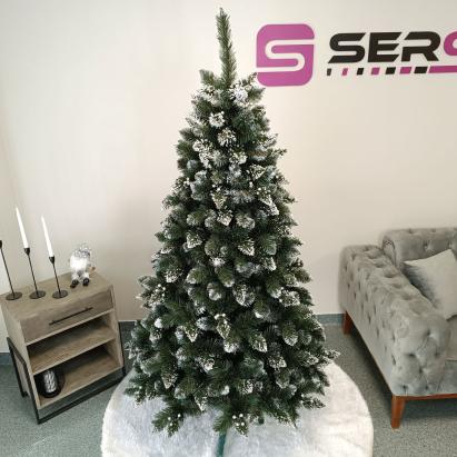 Brad artificial Christmas Deluxe by Sersimo, Crystal nins cu merisoare, 2D, 200cm Household NewTrend