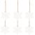 Decoratiune brad fulg de zapada din lemn, set 6 bucati, 4cm, alb Household NewTrend