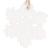 Decoratiune brad fulg de zapada din lemn, set 6 bucati, 4cm, alb Household NewTrend