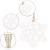 Decoratiune brad fulg de zapada din lemn, set 6 bucati, 4cm, alb Household NewTrend
