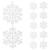 Decoratiune brad fulg de zapada, set 12 bucati, 9-10cm, alb Household NewTrend