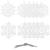 Decoratiune brad fulg de zapada, set 12 bucati, 9-10cm, alb Household NewTrend