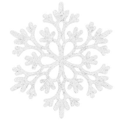 Decoratiune brad fulg de zapada, set 12 bucati, 9-10cm, alb Household NewTrend