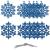 Decoratiune brad fulg de zapada, set 12 bucati, 10cm, albastru Household NewTrend