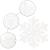 Decoratiune brad fulg de zapada, set 8 bucati, 8cm, alb Household NewTrend