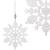 Decoratiune brad fulg de zapada, 13cm, alb cu sclipici Household NewTrend