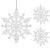 Decoratiune brad fulg de zapada, set 3 bucati, 12cm, alb Household NewTrend