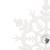 Decoratiune brad fulg de zapada cu cristal, set 2 bucati, 12cm, alb Household NewTrend