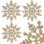 Decoratiune brad fulg de zapada, set 3 bucati, 12cm, auriu Household NewTrend