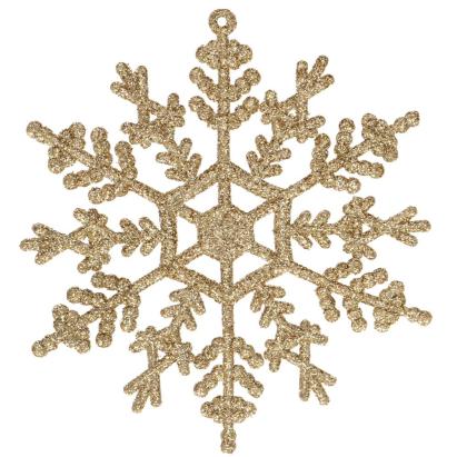 Decoratiune brad fulg de zapada, set 3 bucati, 12cm, auriu Household NewTrend