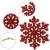 Decoratiune brad fulg de zapada, set 8 bucati, 8cm, rosu Household NewTrend