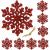 Decoratiune brad fulg de zapada, set 8 bucati, 8cm, rosu Household NewTrend