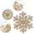 Decoratiune brad fulg de zapada, set 8 bucati, 8cm, auriu Household NewTrend
