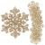 Decoratiune brad fulg de zapada, set 8 bucati, 8cm, auriu Household NewTrend