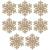 Decoratiune brad fulg de zapada, set 8 bucati, 8cm, auriu Household NewTrend