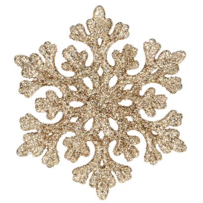 Decoratiune brad fulg de zapada, set 8 bucati, 8cm, auriu Household NewTrend