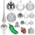 Set globuri si decoratiuni de Craciun, 102 piese, diverse dimensiuni, argintiu Household NewTrend