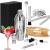 Set Cocktail Shaker Kit pentru barmani 550ml, KI24, suport bambus, 11 piese Household NewTrend
