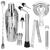 Set Cocktail Shaker Kit pentru barmani 550ml, KI24, suport bambus, 11 piese Household NewTrend