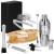 Set Cocktail Shaker Kit pentru barmani 550ml, KI24, suport bambus, 11 piese Household NewTrend
