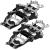Crampoane de gheata cu 13 dinti pentru drumetii, din otel, set 2 bucati, marime L (41-45) Household NewTrend