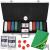 Set de Poker Complex cu 500 de jetoane, covoras verde, 2 seturi de carti, 5 zaruri, in servieta aluminiu Household NewTrend