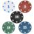 Set de Poker Complex cu 500 de jetoane, covoras verde, 2 seturi de carti, 5 zaruri, in servieta aluminiu Household NewTrend