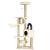 Ansamblu de joaca pentru pisici, cu loc pentru zgariat, ascuns, culcus, hamac, minge, 154cm, crem Household NewTrend