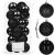Set globuri de Craciun, 20 bucati, 3 modele, 4cm, negru Household NewTrend