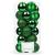 Set globuri de Craciun, 20 bucati, 3 modele, 4cm, verde Household NewTrend