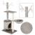 Ansamblu de joaca pentru pisici, cu loc pentru zgariat, ascuns, culcus, soricei, 108cm, gri Household NewTrend