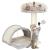 Ansamblu de joaca pentru pisici, cu loc pentru zgariat, culcus, minge, 47cm, crem Household NewTrend