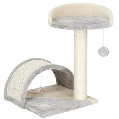 Ansamblu de joaca pentru pisici, cu loc pentru zgariat, culcus, minge, 47cm, crem Household NewTrend