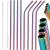 Set 8 paie metalice multicolor (holo), reutilizabile, cu husa depozitare si perii curatat, 215x6 mm Household NewTrend