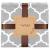 Patura pufoasa pentru 2 persoane, 200x220cm, cu model trifoi marocan, gri Household NewTrend